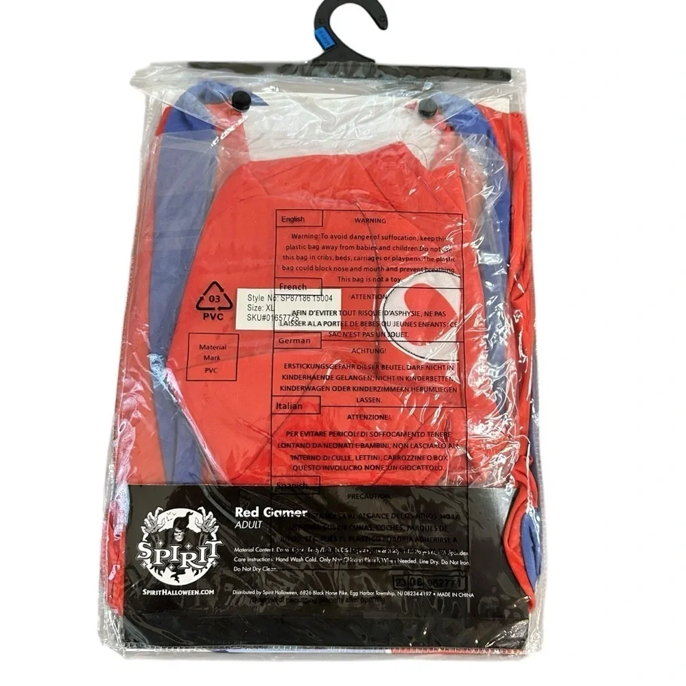 NWT Spirit Halloween Adult XL Sexy Gamer Super Mario Bros Costume Dress Hat New - Picture 4 of 4